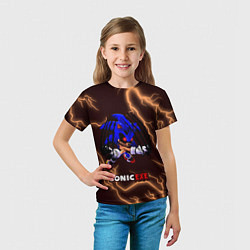 Футболка детская SONIC EXE Молнии, цвет: 3D-принт — фото 2