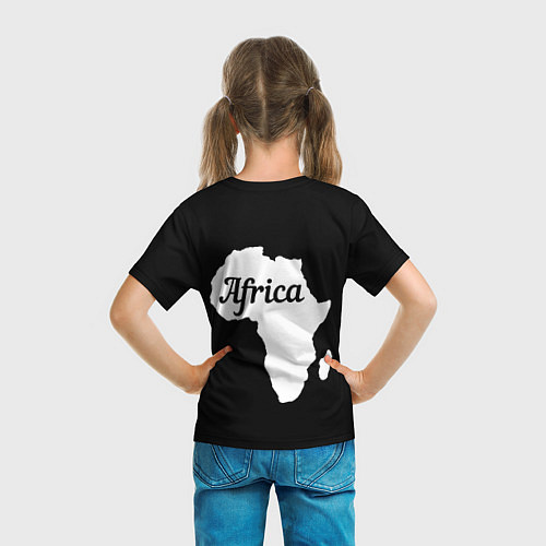 Детская футболка Африка черно-белая двусторонняя / 3D-принт – фото 6