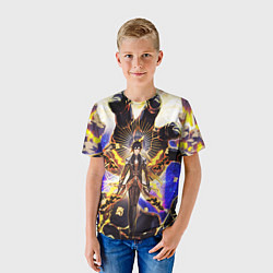 Футболка детская Чжун Ли в ульте Genshin Impact, цвет: 3D-принт — фото 2