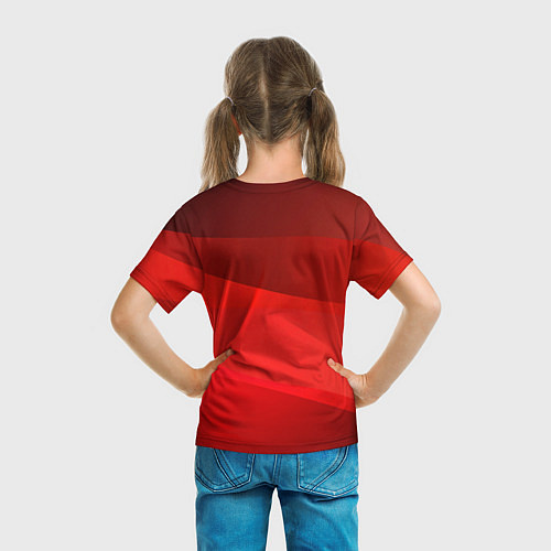 Детская футболка Honda - Red / 3D-принт – фото 6