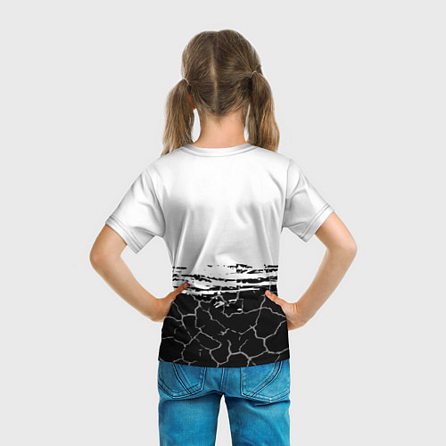Детская футболка Peugeot: Трещины / 3D-принт – фото 6