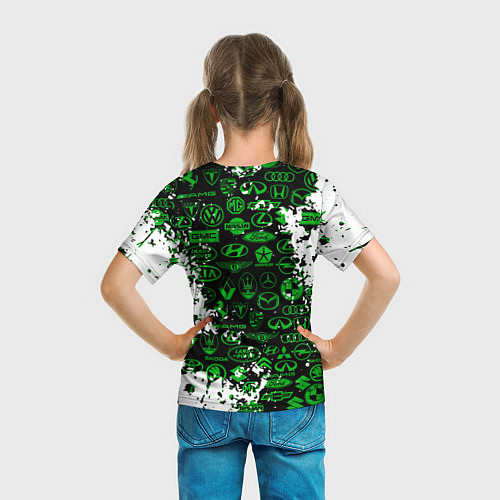 Детская футболка Skoda брызги красок / 3D-принт – фото 6
