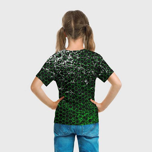 Детская футболка Skoda: Соты / 3D-принт – фото 6