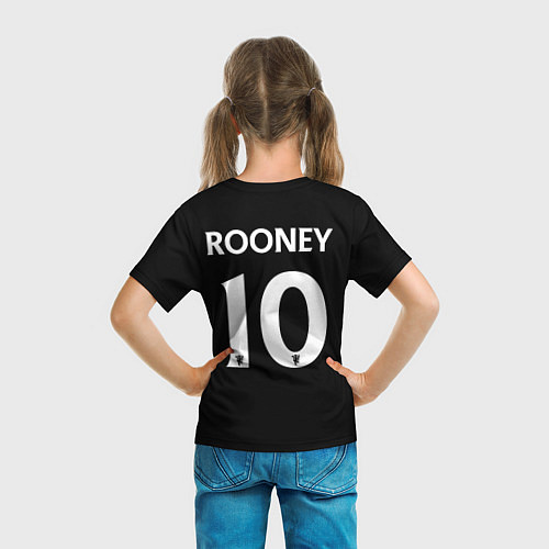 Детская футболка Манчестер Юнайтед Руни ретро форма, Manchester Uni / 3D-принт – фото 6