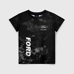 Футболка детская Ford, Форд, Серый фон, цвет: 3D-принт