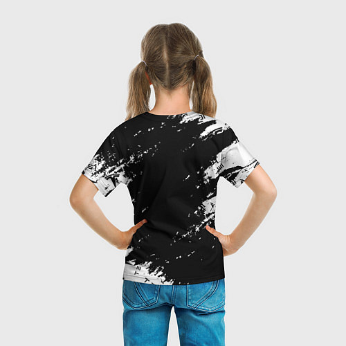 Детская футболка Tesla logo texture / 3D-принт – фото 6
