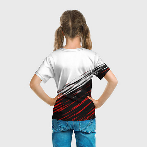 Детская футболка Tesla sport размытость / 3D-принт – фото 6