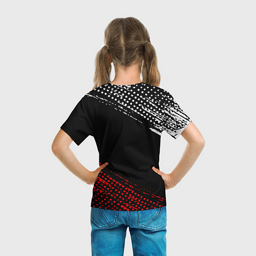 Детская футболка Tesla - Logo Pattern / 3D-принт – фото 6