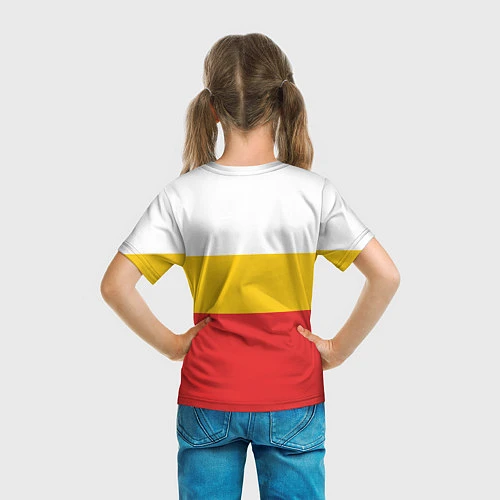 Детская футболка Северная Осетия Алания Флаг / 3D-принт – фото 6