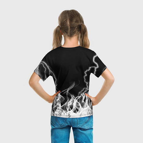 Детская футболка Toyota Молния с огнем / 3D-принт – фото 6