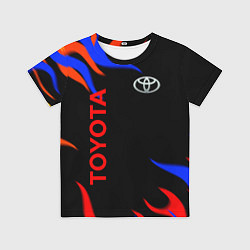 Футболка детская Toyota Разноцветный огонь, цвет: 3D-принт