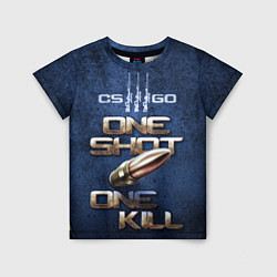Футболка детская One Shot One Kill CS GO, цвет: 3D-принт