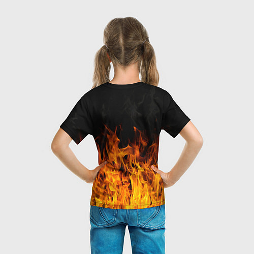 Детская футболка Lamborghini пламя огня / 3D-принт – фото 6