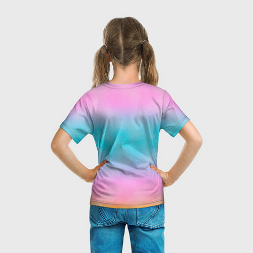 Детская футболка Единорог - мягкий градиент / 3D-принт – фото 6