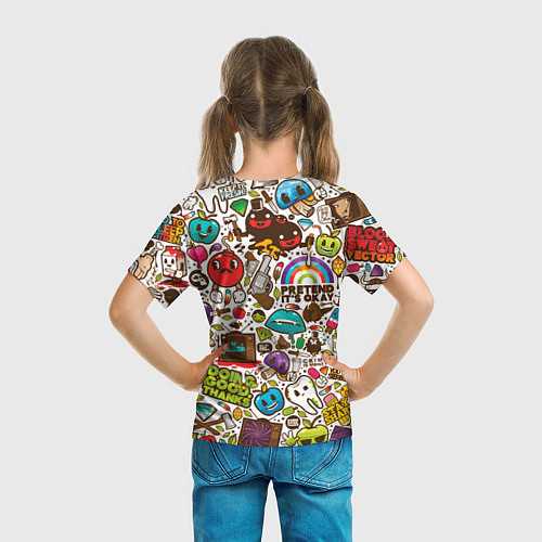 Детская футболка Смайл рисунки - арт / 3D-принт – фото 6