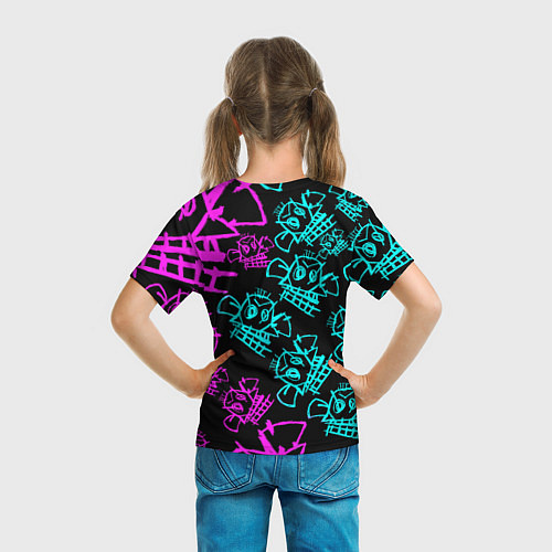 Детская футболка JINX ДЖИНКС NEON PATTERN / 3D-принт – фото 6