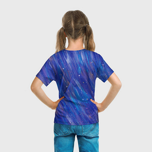 Детская футболка Ночной милый единорог / 3D-принт – фото 6