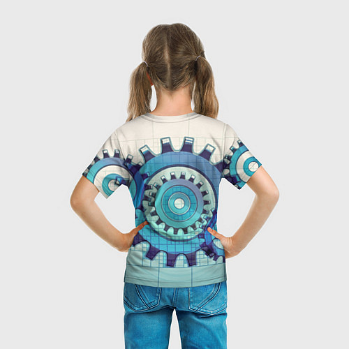 Детская футболка Триатлон - Механизм трех / 3D-принт – фото 6