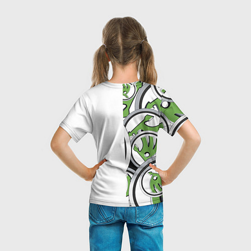 Детская футболка Skoda Half Pattern Logo / 3D-принт – фото 6