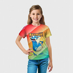 Футболка детская Rayman globox радуга, цвет: 3D-принт — фото 2