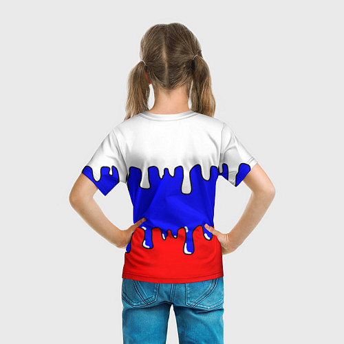 Детская футболка Триколор Необычный / 3D-принт – фото 6