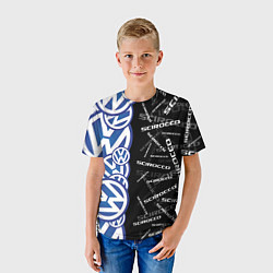 Футболка детская Volkswagen Scirocco Half Pattern, цвет: 3D-принт — фото 2