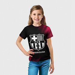 Футболка детская ФК БАРСЕЛОНА Абстракция, цвет: 3D-принт — фото 2