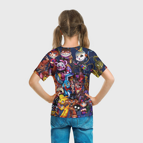 Детская футболка Cute Fnaf Pattern / 3D-принт – фото 6