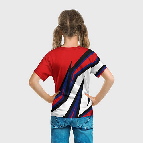 Детская футболка БМВ МОТОСПОРТ BMW MOTOSPORT / 3D-принт – фото 6