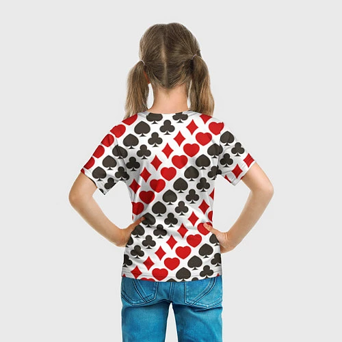 Детская футболка Карточные Масти Card Suits / 3D-принт – фото 6