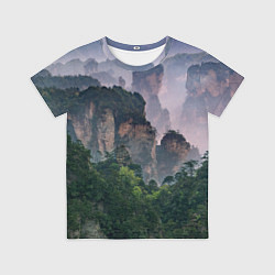 Футболка детская Горы лес каньон, цвет: 3D-принт