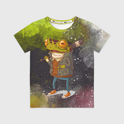 Футболка детская Лягушка хулиган Frog hooligan, цвет: 3D-принт