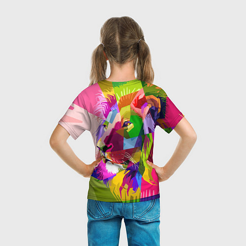 Детская футболка Lion abstraction / 3D-принт – фото 6