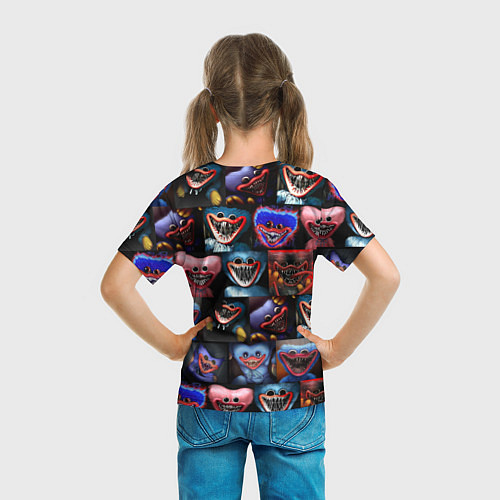 Детская футболка POPPY PLAYTIME - РАЗНЫЙ ХАГГИ ВАГГИ / 3D-принт – фото 6