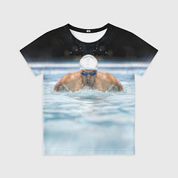 Футболка детская Плавание Пловец, цвет: 3D-принт