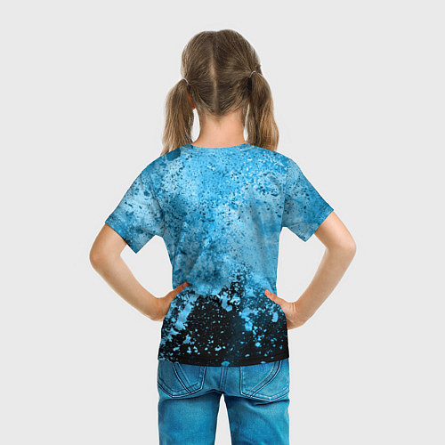 Детская футболка Спортивное плавание Голубая вода / 3D-принт – фото 6