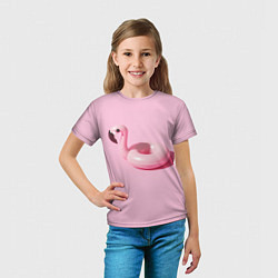 Футболка детская Flamingos Розовый фламинго, цвет: 3D-принт — фото 2