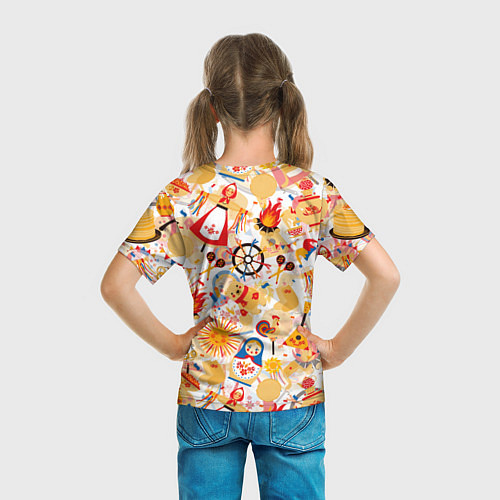 Детская футболка Масленица Паттерн / 3D-принт – фото 6