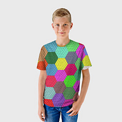 Футболка детская Геометрический узор Pattern, цвет: 3D-принт — фото 2