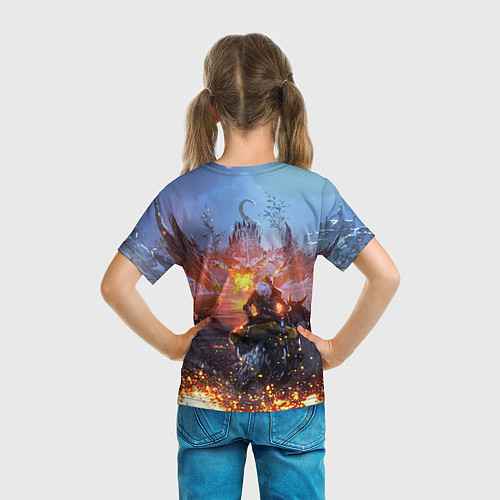 Детская футболка ELDEN RING БИТВА С ДРАКОНОМ / 3D-принт – фото 6