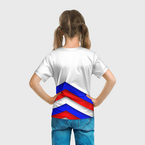 Детская футболка ГЕРБ РОССИИ КАМЕНЬ БЕЛЫЙ / 3D-принт – фото 6