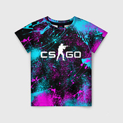 Футболка детская КС ГО НЕОН CS GO NEON, цвет: 3D-принт