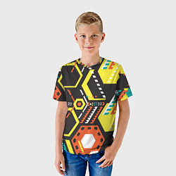 Футболка детская Schematic abstraction, цвет: 3D-принт — фото 2