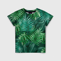 Футболка детская Tropical plants pattern, цвет: 3D-принт