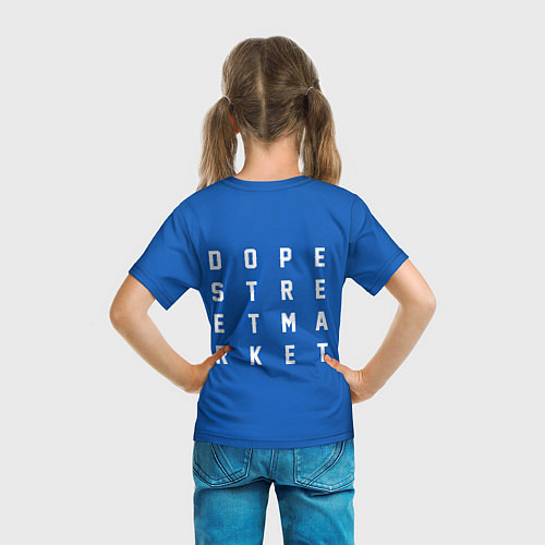 Детская футболка Узор Blue Rollister Dope Street Market / 3D-принт – фото 6