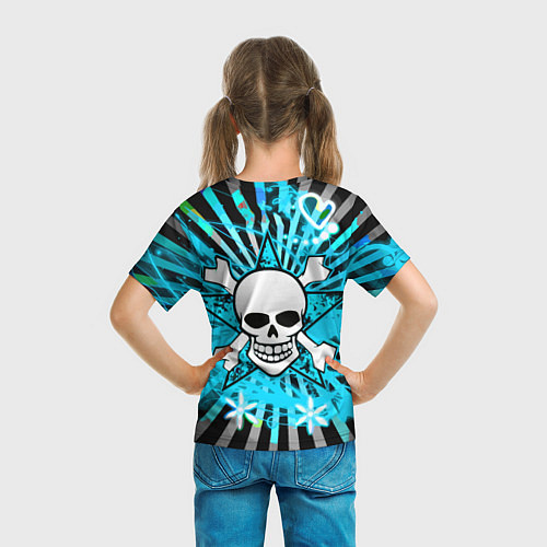 Детская футболка Neon Skull / 3D-принт – фото 6