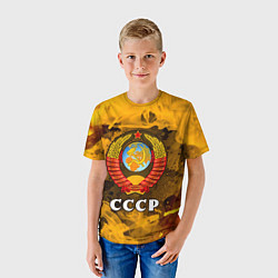 Футболка детская СОВЕТСКИЙ СОЮЗ - ГЕРБ - Пламя, цвет: 3D-принт — фото 2