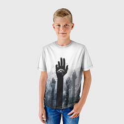 Футболка детская Рука - глаз, цвет: 3D-принт — фото 2