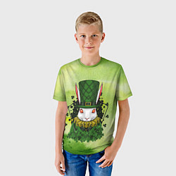 Футболка детская Кролик в шляпе, цвет: 3D-принт — фото 2