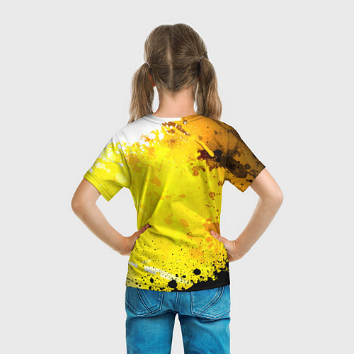 Детская футболка РОССИЙСКАЯ ИМПЕРИЯ - ГЕРБ - Брызги / 3D-принт – фото 6